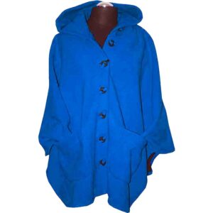 Boris Fleece Cape azurblau vorne