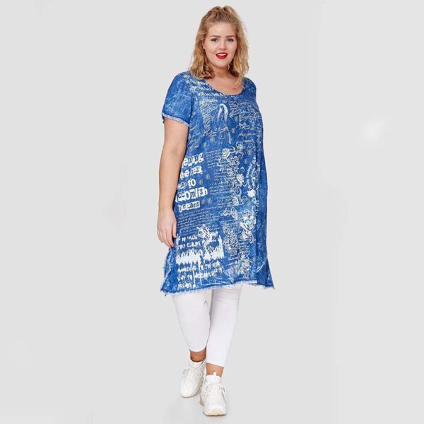Clin Kleid Jeans Print
