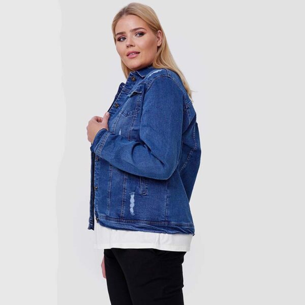 Jeans Jacke blau Seite