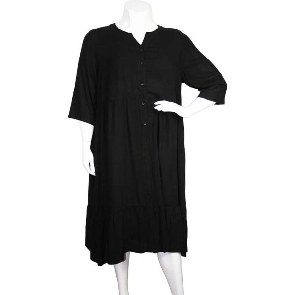 Zedd Plus romantisches Viskose Kleid schwarz Vorne