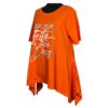 DYB Jersey T-Shirt Shirt Gr. 50 52 orange mit weißem Print – Bild 2