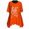 DYB Jersey T-Shirt Shirt Gr. 50 52 orange mit weißem Print