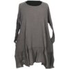 Privatsachen Tunika Positour Gr. 44 46 48 (2) grau teddy langarm