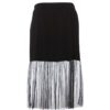 LUUKAA Jersey Rock mit Mesh Saum Gr. 46 48 50 schwarz