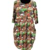 Naveed Jersey Kleid Tunika Gr 48 50 3XL Graffiti Style grün bunt