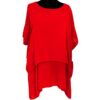 T-Shirt Made in Italy 2-lagig Gr 48 50 rot kurzarm A-Form