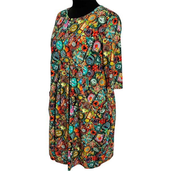 Naveed Jersey Kleid Gr 46 48 50 All-Over Print kleine Monster – Bild 3
